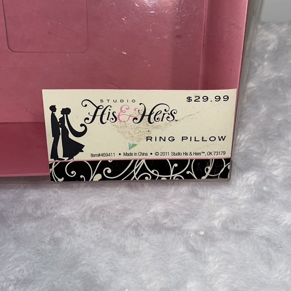 Studio His & Hers Wedding Ring Pillow - Picture 4 of 6